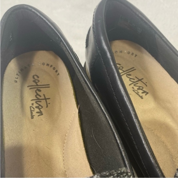 Clarks Black Tweed Sharon Gracie Platform Loafers Women US 8 M Cushioned Comfort - Picture 12 of 16